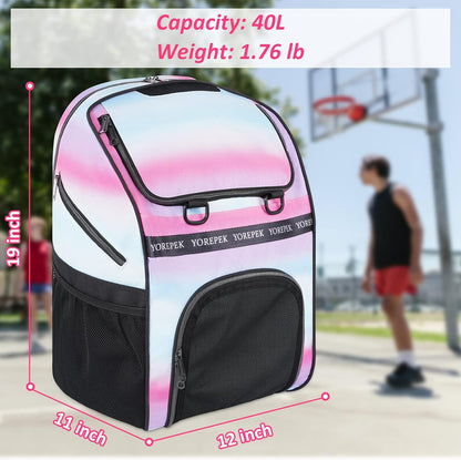 Large Basketball Backpack Bag with Shoe Compartment, Ball Holder