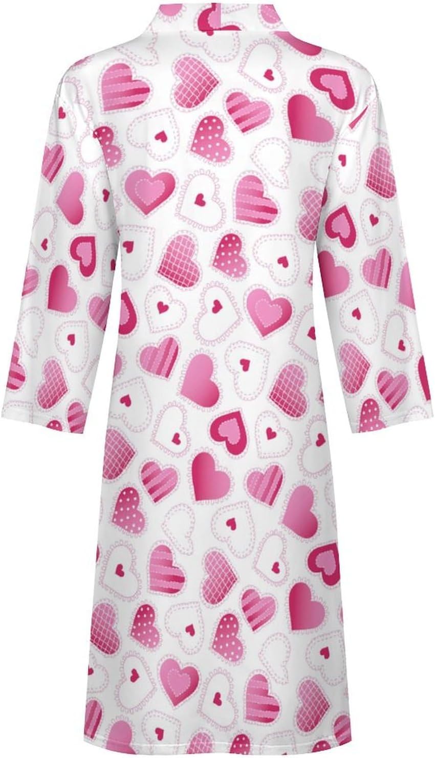 Womens Winter Forest Landscape Bathrobe Mens Knit Pajamas Robe With Self Tie Belt Waist Knee Length Travel Spa Robes