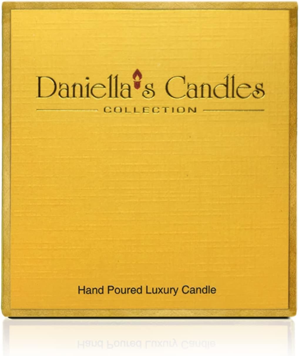 DANIELLA'S CANDLES Fresh Peach Jewelry Scented Candle, 11 oz Natural Soy Wax with Necklace Inside