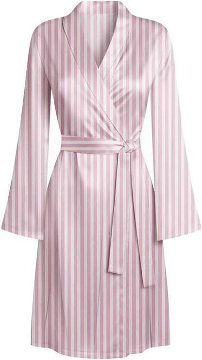 Women's Satin Robes Silk Kimono Bath Robe Bride Bridesmaid Sleepwear with leopard and cat and stars pajamas