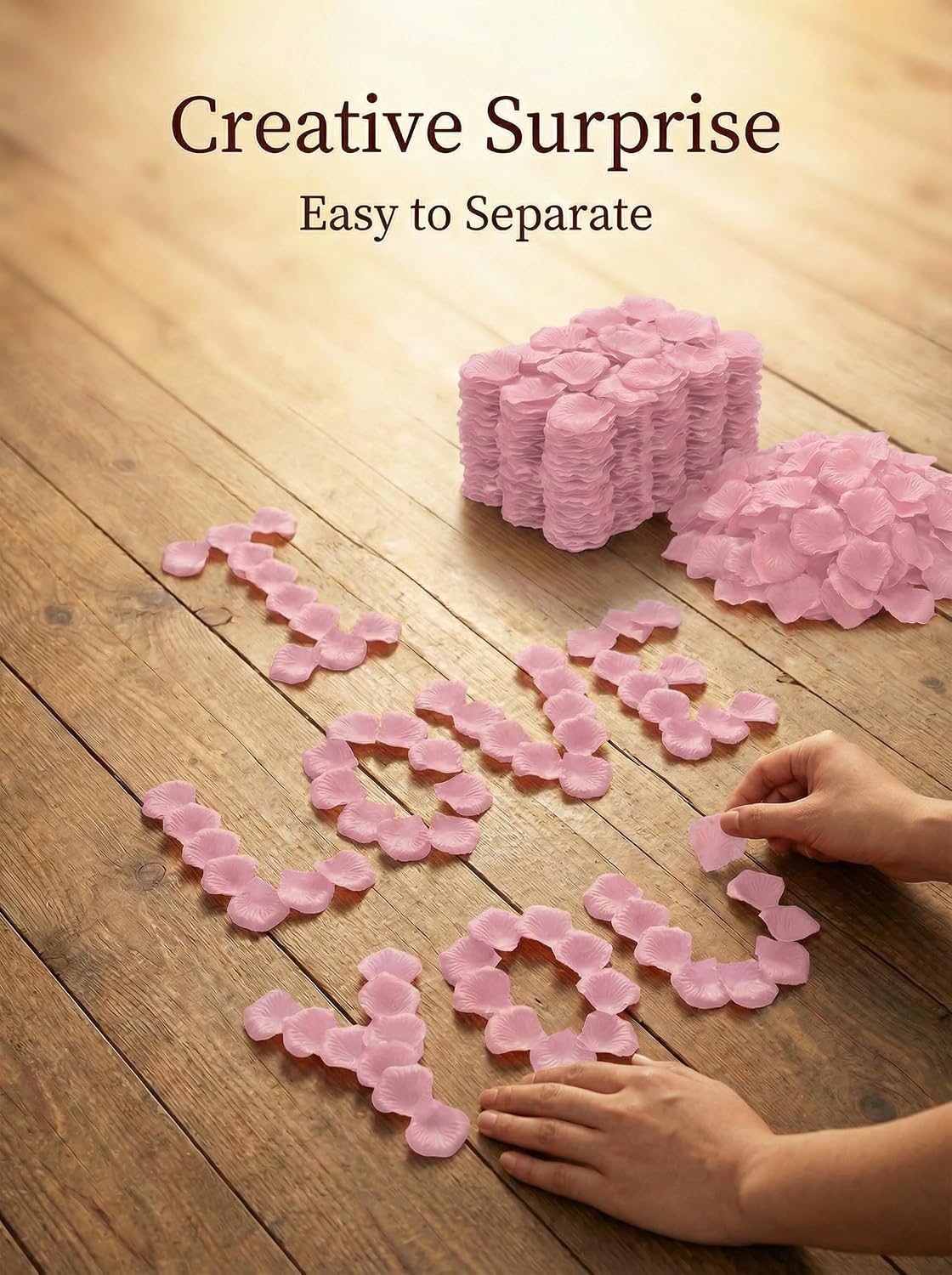 1000 PCS Artificial Fake Rose Petals(Pale Pink)