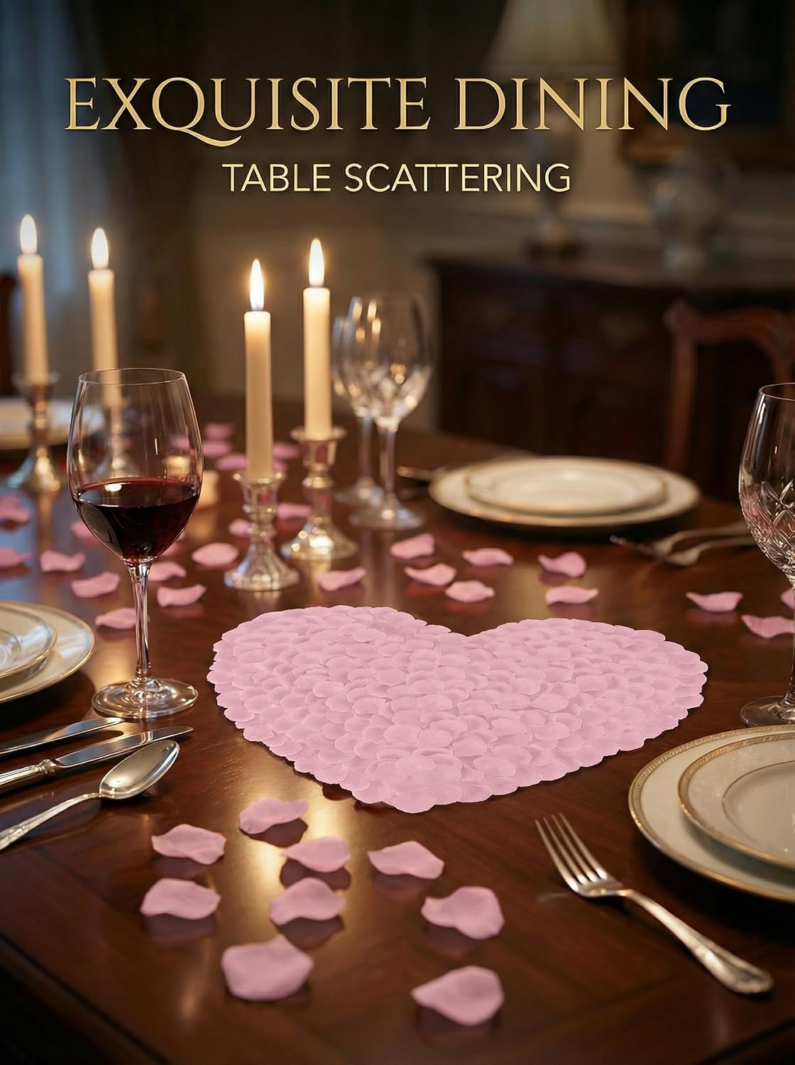 1000 PCS Artificial Fake Rose Petals(Pale Pink)
