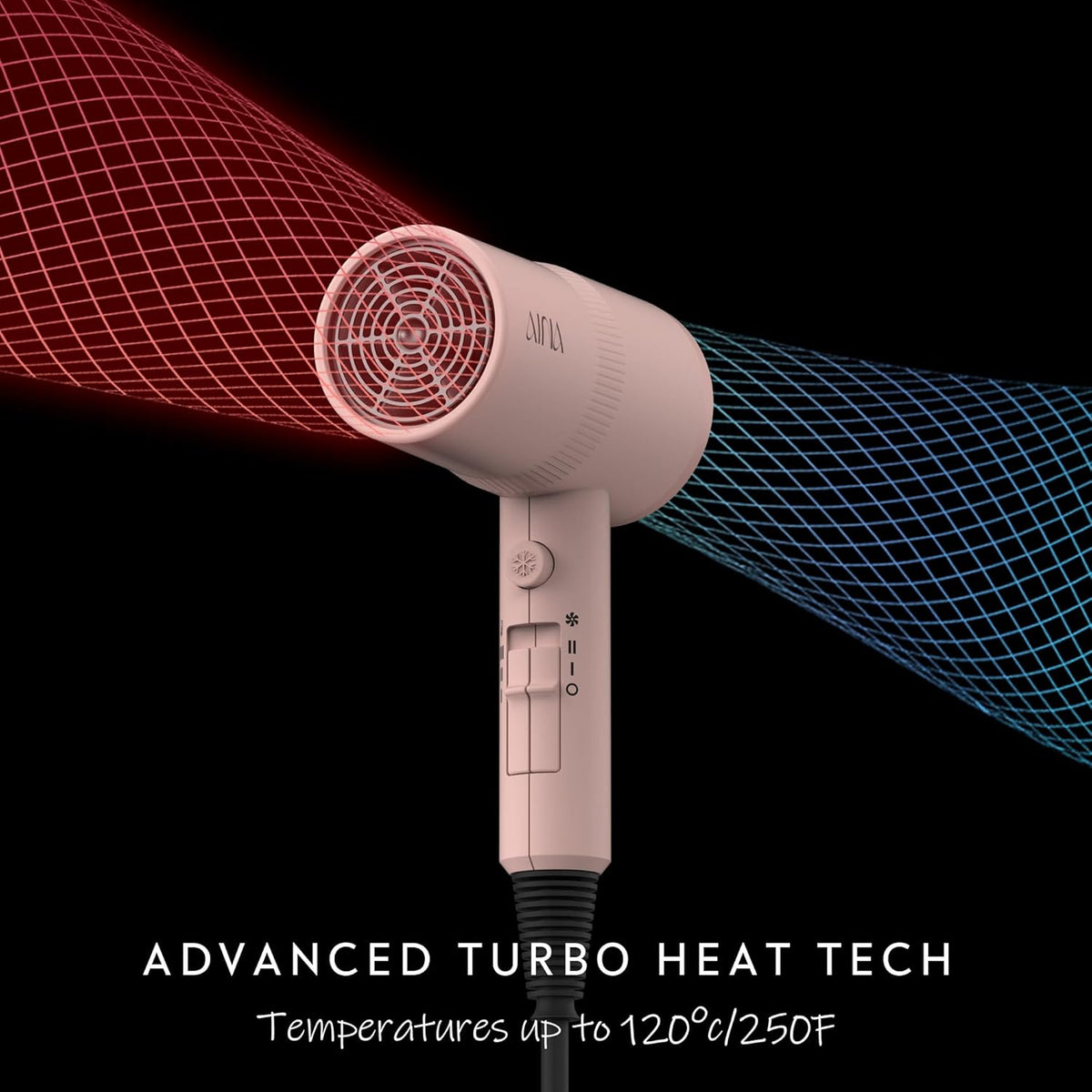 Diffuser Hair Dryer Full-Featured Blow Dryer 110V/1600W(Babe Pink)