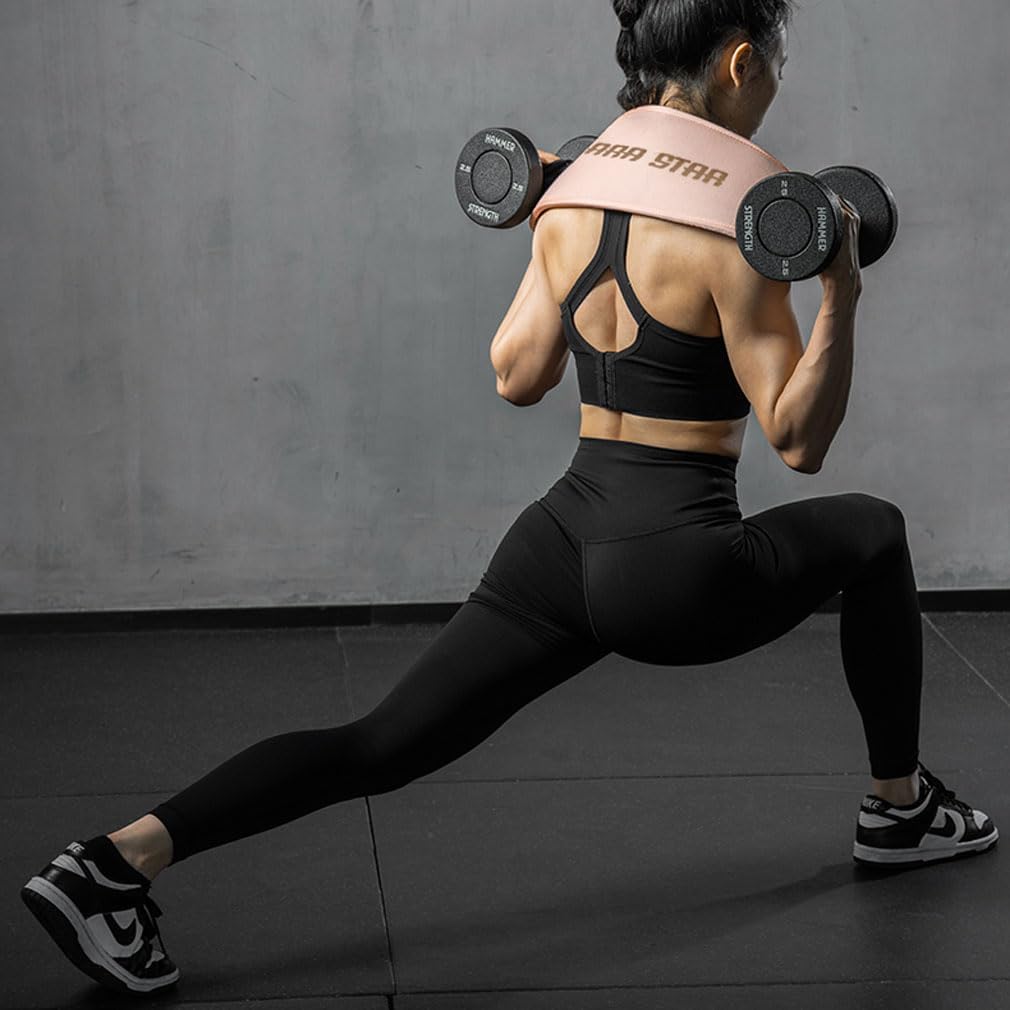 Hip Thrust Belt,Booty Belt for Hip Thrust,Hip Belt Pad for Glute Bridge Butt Workout with Dumbbells Kettlebells for Lunges Reverse Squat (Pink)