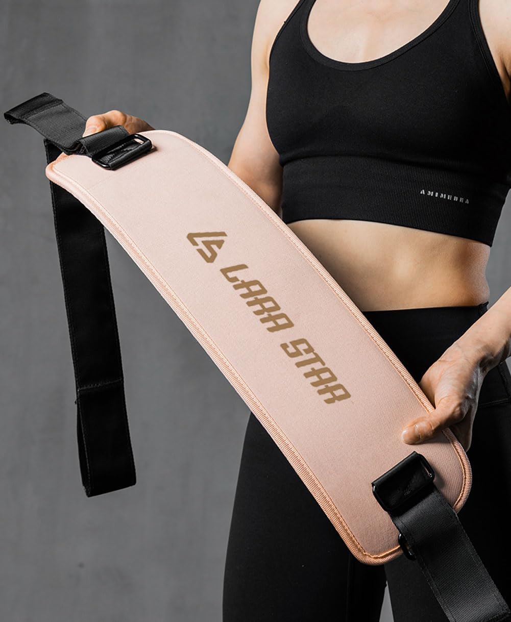 Hip Thrust Belt,Booty Belt for Hip Thrust,Hip Belt Pad for Glute Bridge Butt Workout with Dumbbells Kettlebells for Lunges Reverse Squat (Pink)