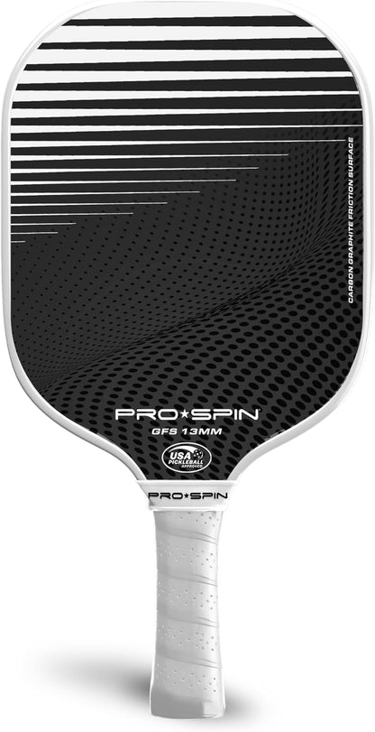 PRO-SPIN Carbon Fiber Pickleball Paddles Set of 2 | Lightweight Pickleball Set with Indoor/Outdoor Balls and Bag – Durable Pickle Ball Paddle Gift for Men, Women & Families