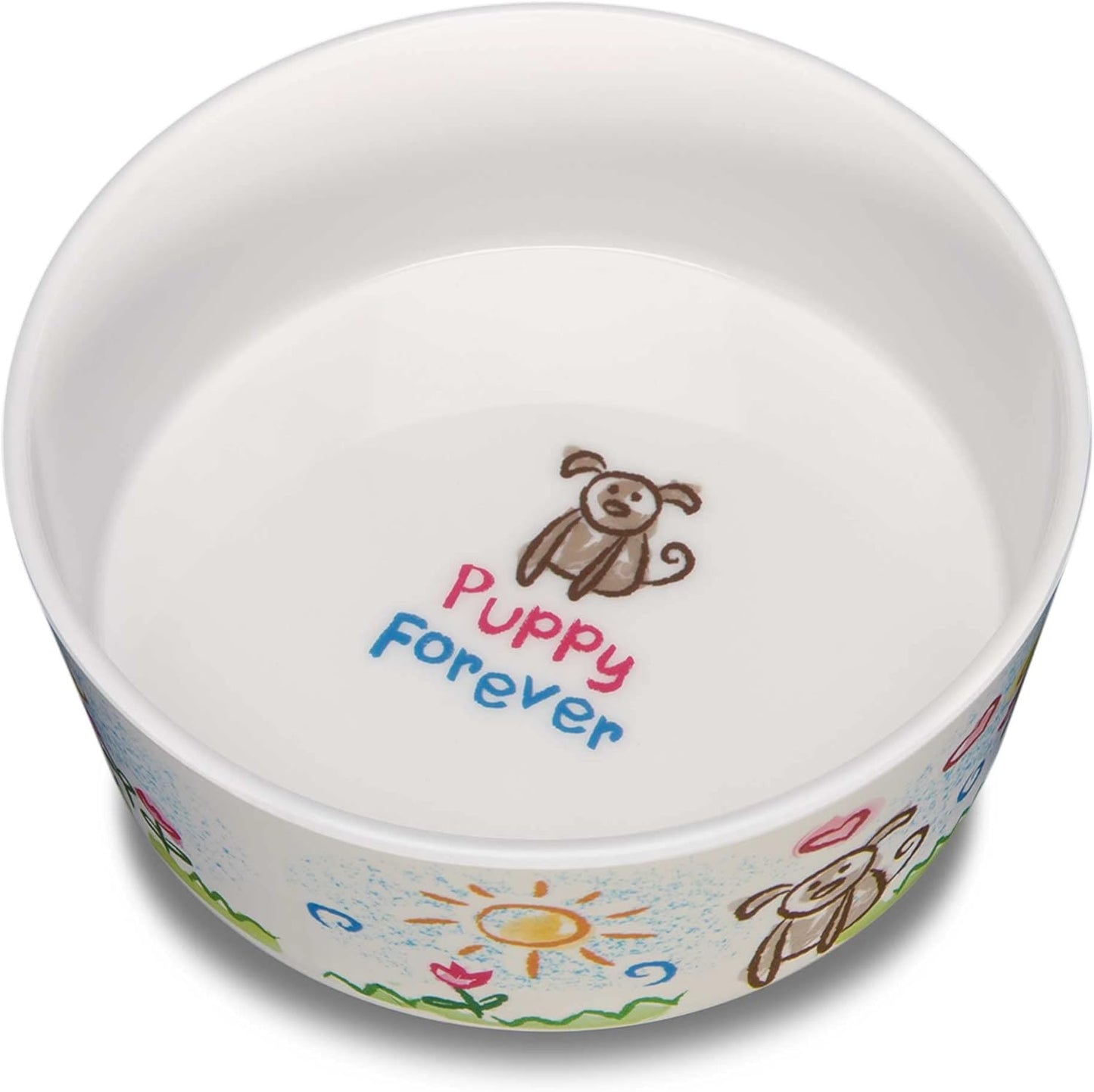 Loving Pets Dolce Moderno Dog Bowl – Modern Melamine Dog Food Bowl & Dog Water Bowl – Durable, Non-Slip Pet Dish for Small & Medium Dogs – Dishwasher Safe Dog Bowl (Small, 16 oz)