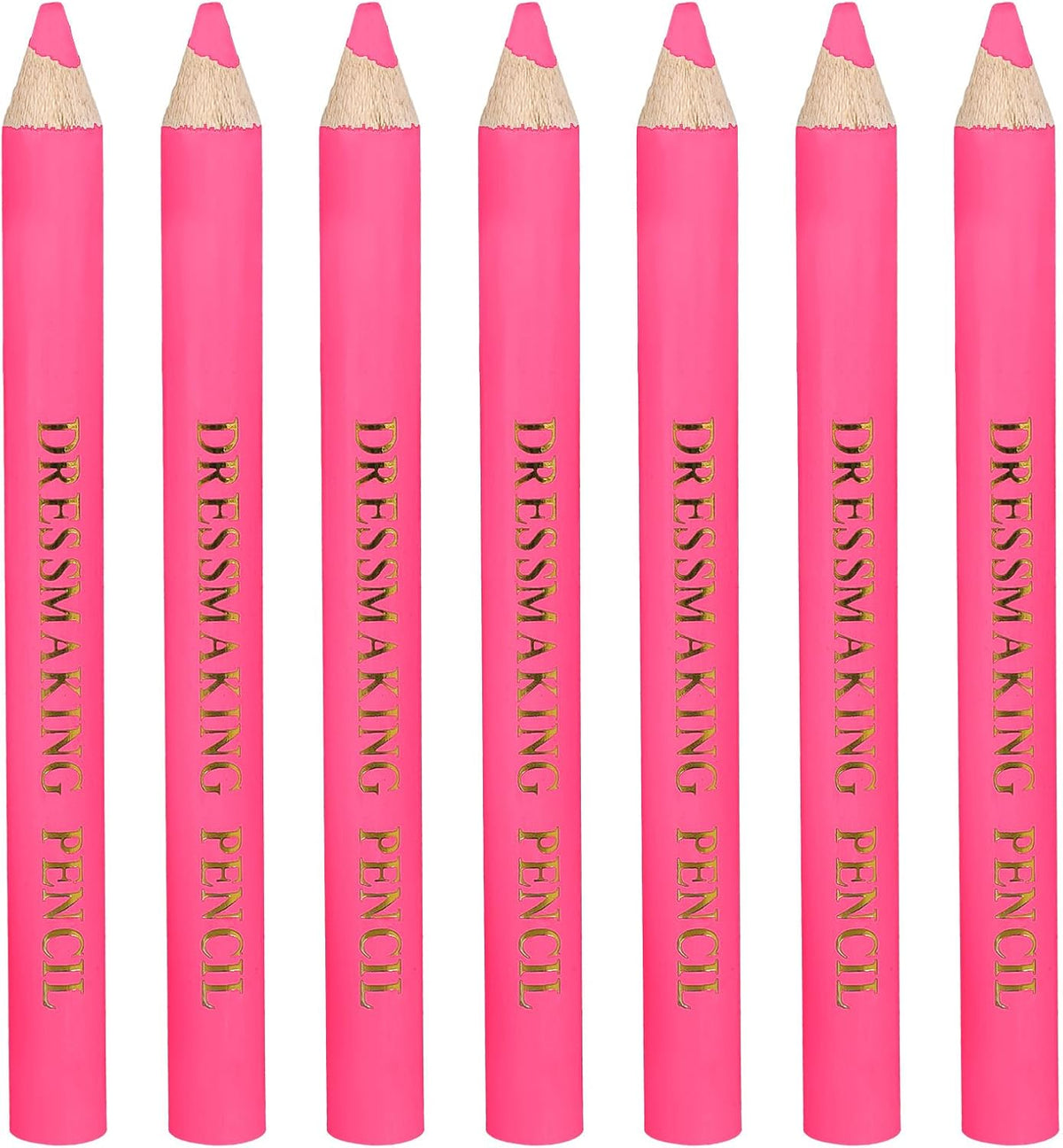7pcs Fabric Markers for Sewing, Water Soluble Sewing Fabric Pencils with Tip Caps Tailors Chalk Tracing Supplies for Quilting Tailoring Embroidery Dressmakers DIY Crafts (Pink)