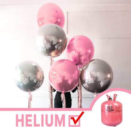Pearl Pink Foil Balloons 6pcs Large Round Giant Jumbo 4D Balloons