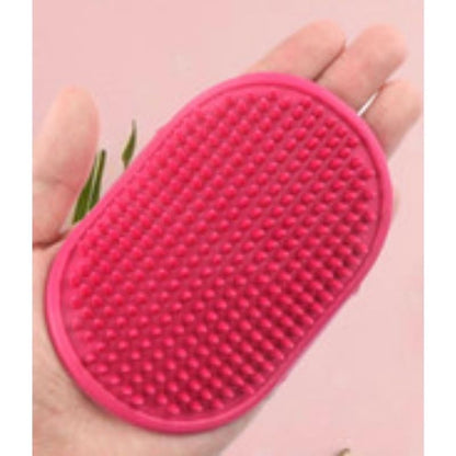Silicone Pet Grooming Brush for Dogs & Cats – Soft Bath Brush, Gentle Deshedding & Massage Tool, Adjustable Hand Strap, Use Wet or Dry for Short & Long Hair Pets (Pink)