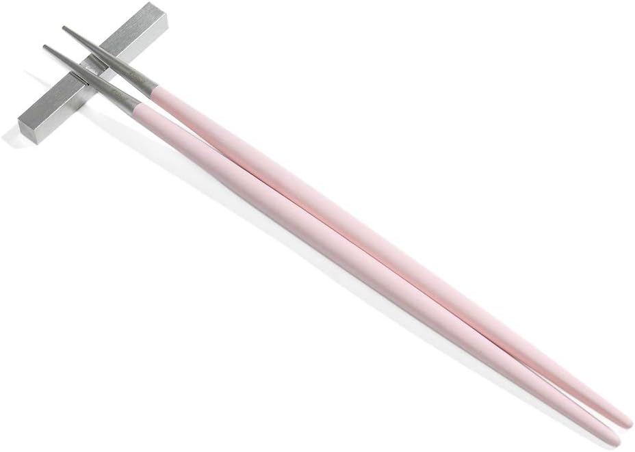 GOA Pink Silver Chopsticks + Chopsticks Rest Set G029PK