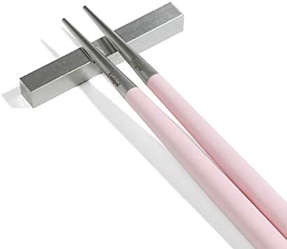 GOA Pink Silver Chopsticks + Chopsticks Rest Set G029PK