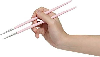 GOA Pink Silver Chopsticks + Chopsticks Rest Set G029PK