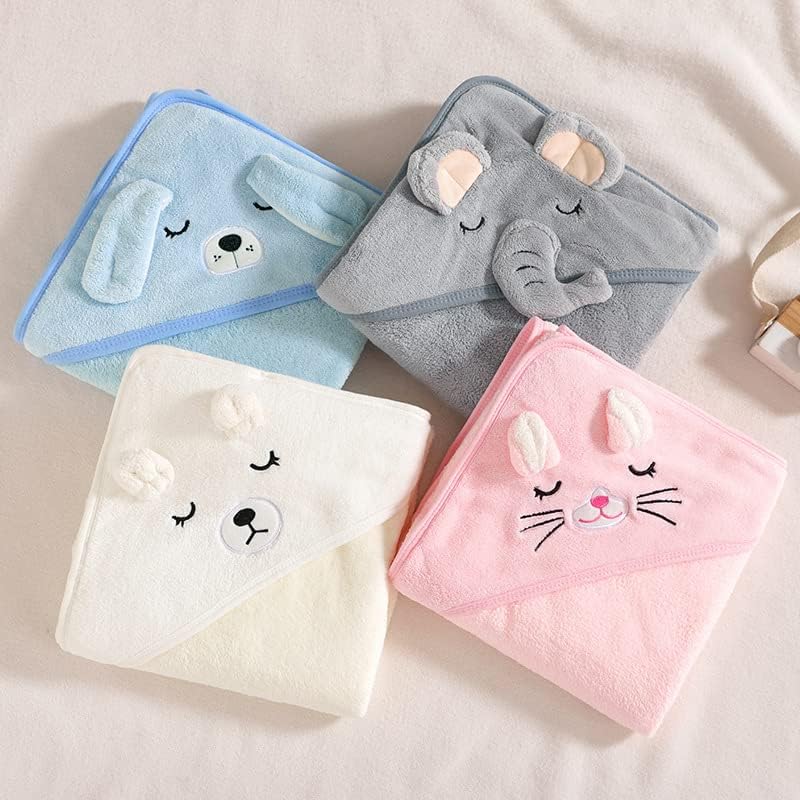 Hooded Baby Towel - Premium Soft Bath Towel for Baby, Newborn,Infant - Ultra Absorbent,Natural Baby Stuff Towel, Soft Coral Velvet Coral Fleece Bath Towel for Boys and Girls(Pink Kitten)