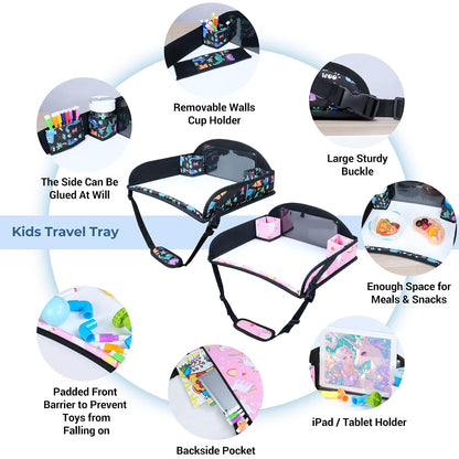 2PCS Kids Travel Tray for Toddler Car Seat