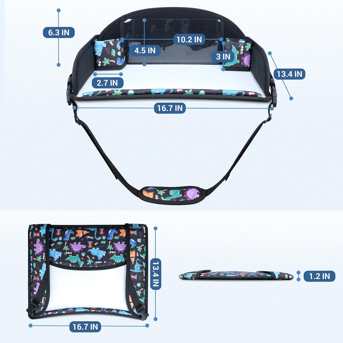 2PCS Kids Travel Tray for Toddler Car Seat