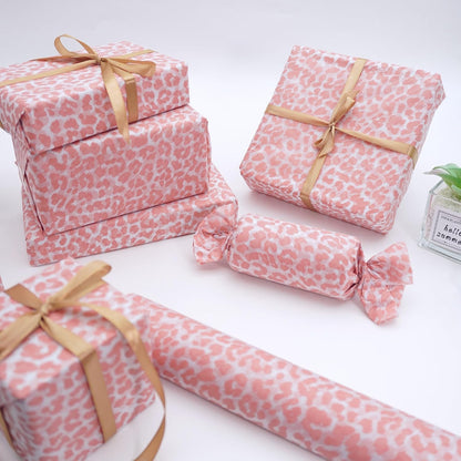 Pink Leopard Wrapping Paper 60 Sheets 20x14in uitable for Birthdays, Thanksgiving, Halloween, Christmas and Other Holidays and Party Gift Packaging. ﻿ (Pink)