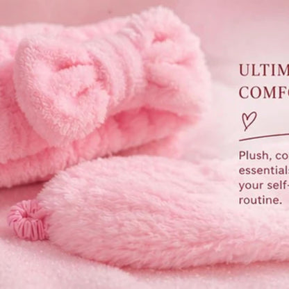 Pink Self Care Spa Gift Set for Women – Soft Girl Aesthetic Skincare Kit with Headband, Scrunchie, Bath Loofah & Cosmetic Bag – Cute Birthday, Teen Girl & Relaxation Gift