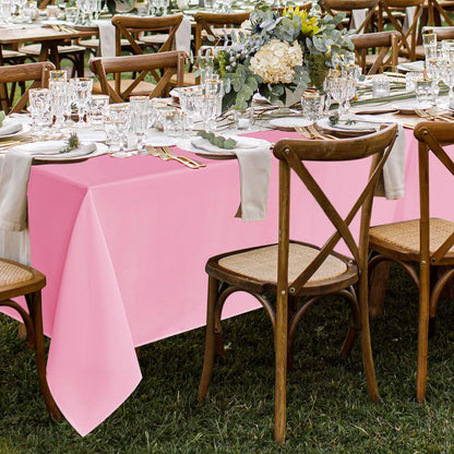8 Pack Pink Tablecloths 60x102 Inch for 6 Ft Rectangle Tables
