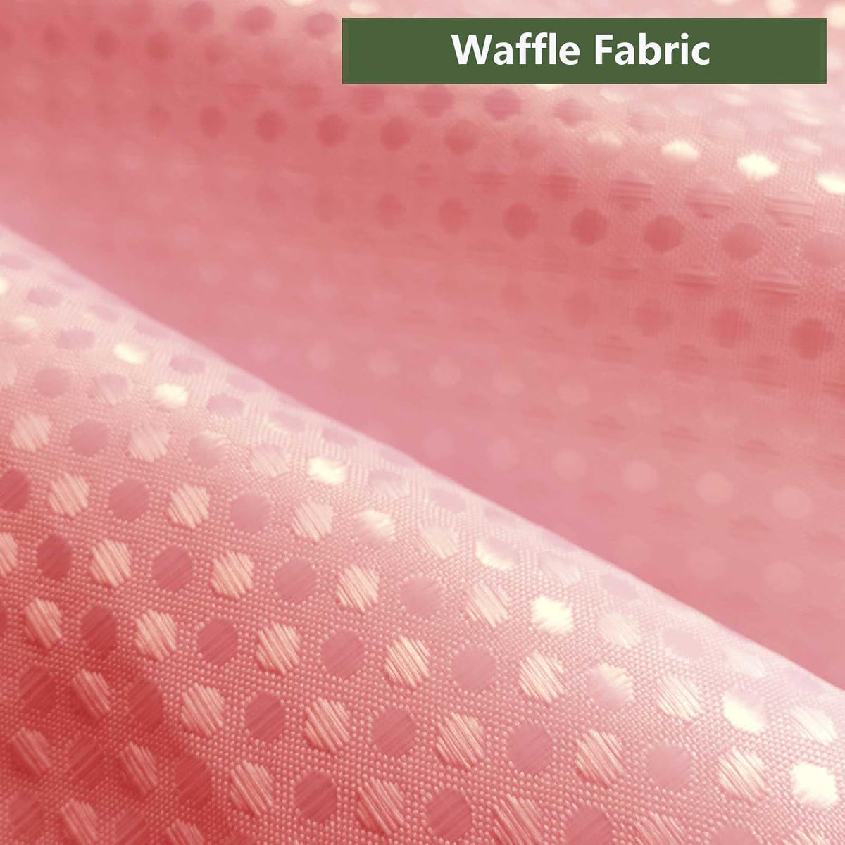Modern Pink Shower Curtain Waffle Textured Fabric Shower Curtains for Bathroom Farmhouse Fabric Bath Curtain Set with Hooks 72x72 Inch