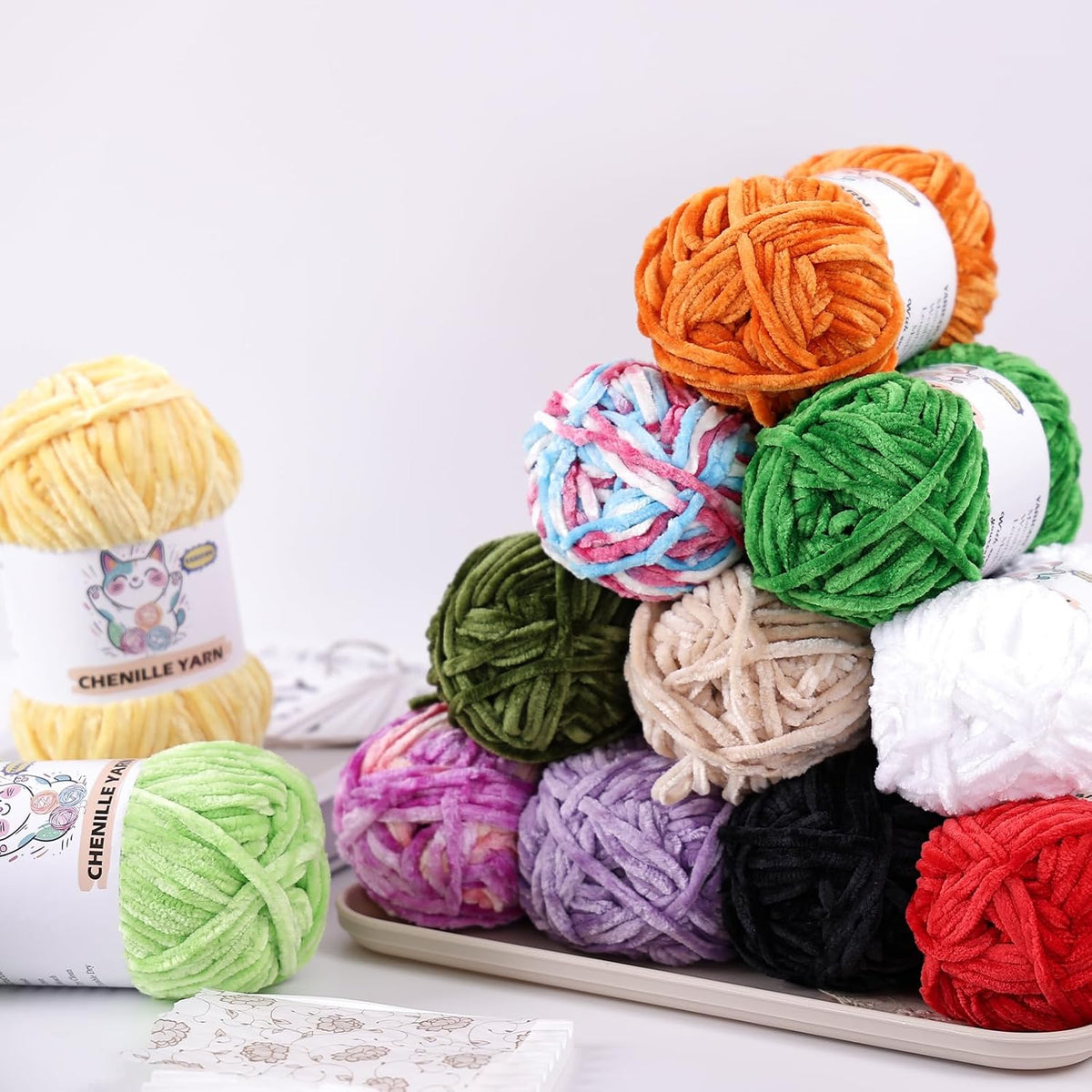 3 Pack Velvet Chenille Yarn for Crocheting and Knitting Beginners,Pink Velvet Plush Fuzzy Fluffy Chenille Yarn for Crochet Blankets/DIY Crafts(Pink)