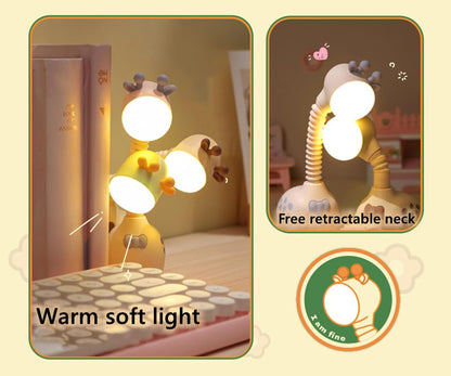 Giraffe Night Light USB Rechargeable Nursery Light Bedside Sleeping Light for Child Kids Students Birthday Party Gift Home Decor (Pink)
