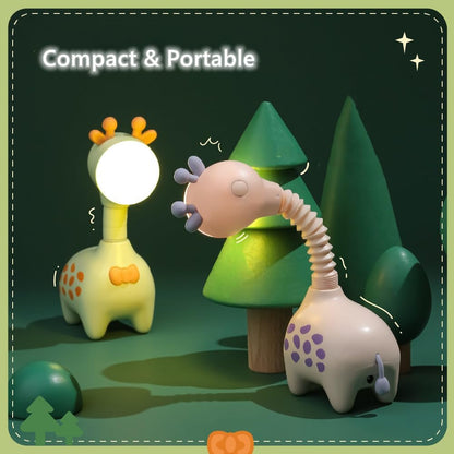 Giraffe Night Light USB Rechargeable Nursery Light Bedside Sleeping Light for Child Kids Students Birthday Party Gift Home Decor (Pink)