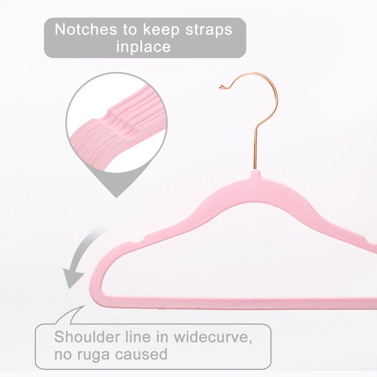 Baby Velvet Hangers 50 Pack 11.8 Inch Kids Infant Toddler Non-Slip