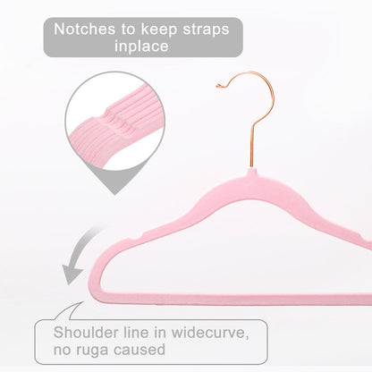 Baby Velvet Hangers 50 Pack 11.8 Inch Kids Infant Toddler Non-Slip