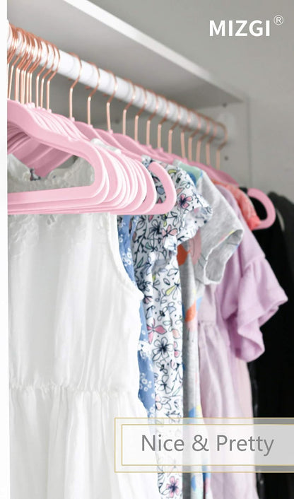 Baby Velvet Hangers 50 Pack 11.8 Inch Kids Infant Toddler Non-Slip