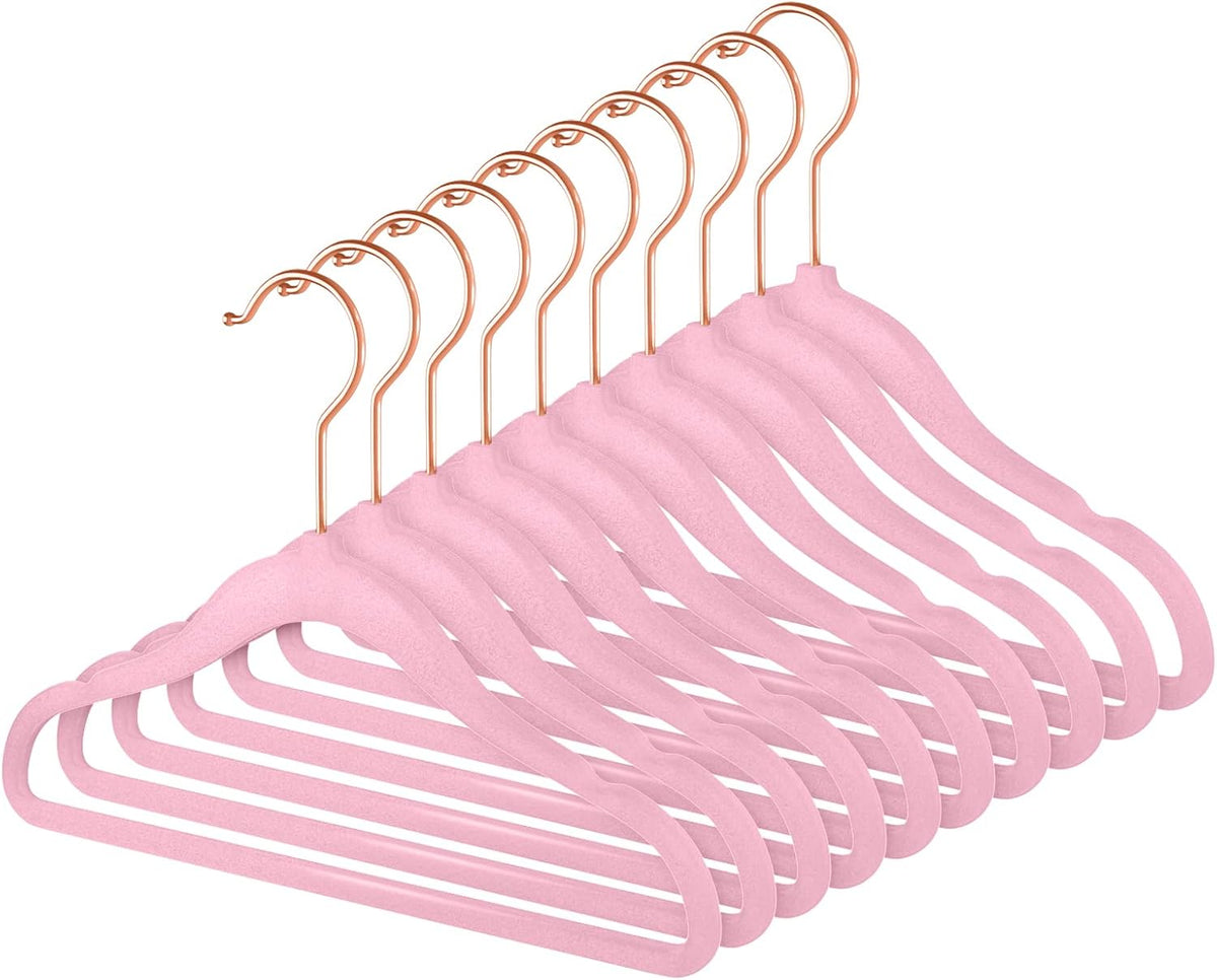 Baby Velvet Hangers 50 Pack 11.8 Inch Kids Infant Toddler Non-Slip