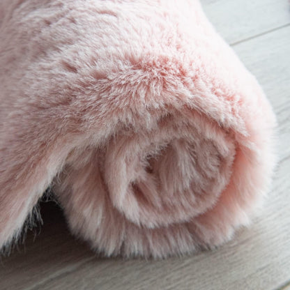 Pink Faux Fluffy Rabbit Fur Rug for Living Room Shag Washable Rug Area Rugs for Bedroom 3x5 Nursery Rugs