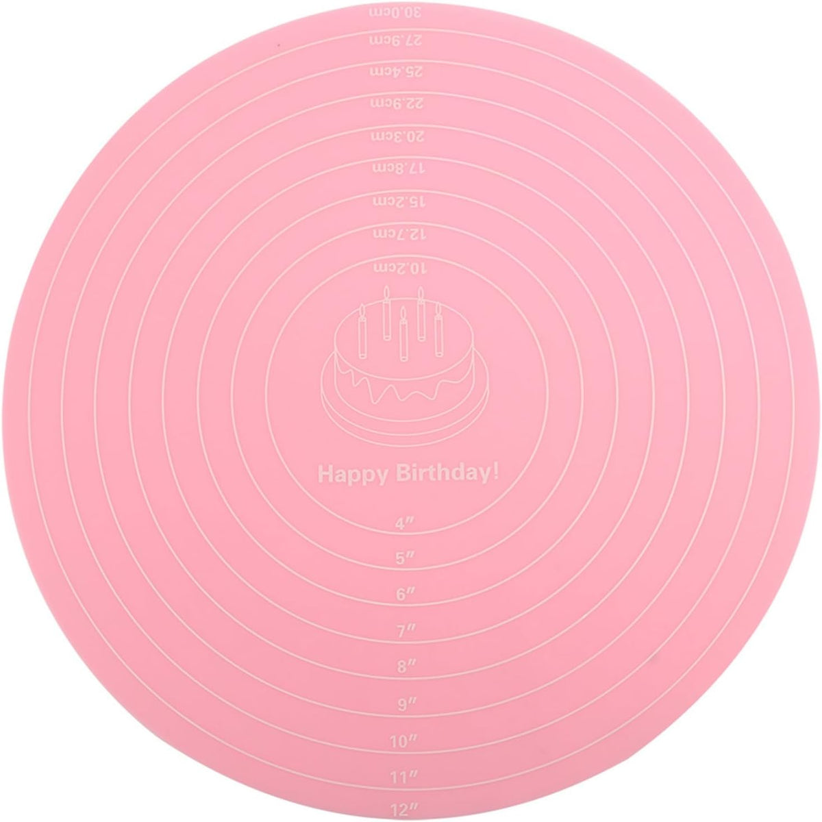Dough Mat, Silicone Pastry Mat, Kneading Mat, With Measurements, for Making Cakes, Cookies, Macarons Bread and Pastry, 11.81x11.81x0.04 inch, Pink
