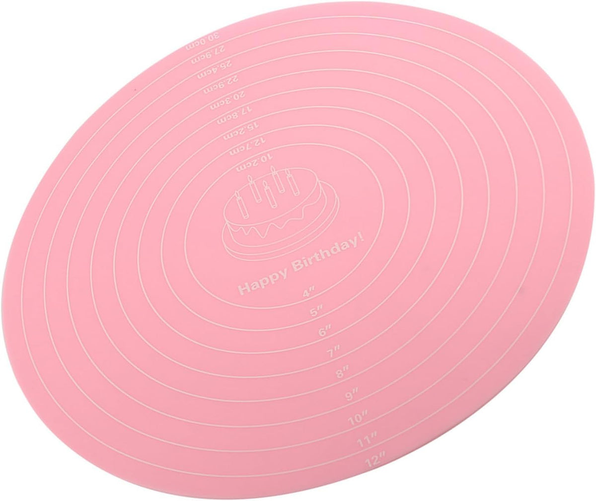 Dough Mat, Silicone Pastry Mat, Kneading Mat, With Measurements, for Making Cakes, Cookies, Macarons Bread and Pastry, 11.81x11.81x0.04 inch, Pink