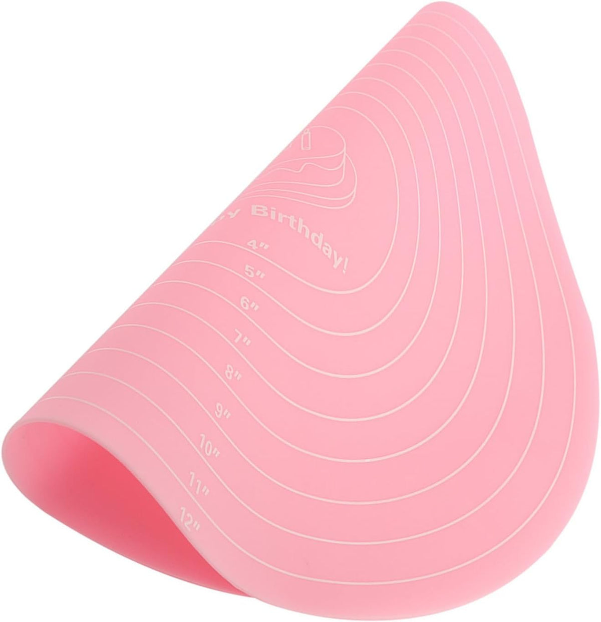 Dough Mat, Silicone Pastry Mat, Kneading Mat, With Measurements, for Making Cakes, Cookies, Macarons Bread and Pastry, 11.81x11.81x0.04 inch, Pink