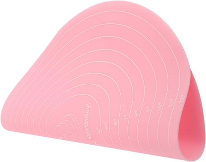 Dough Mat, Silicone Pastry Mat, Kneading Mat, With Measurements, for Making Cakes, Cookies, Macarons Bread and Pastry, 11.81x11.81x0.04 inch, Pink