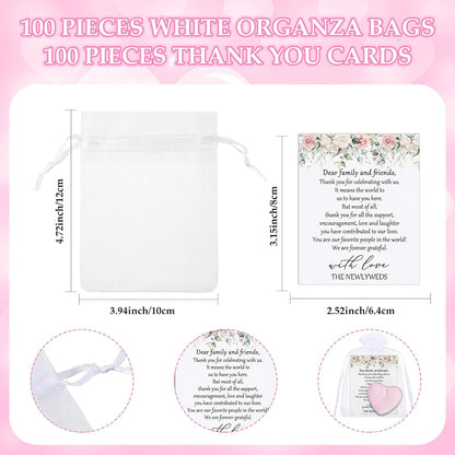 100 Sets Wedding Favors for Guests Bulk,Heart Candles