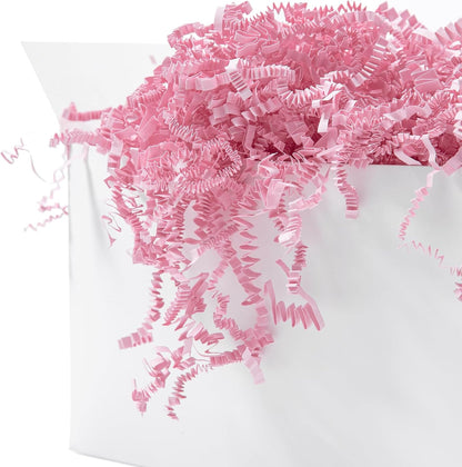 1/2 LB Crinkle Paper Filler Light Pink Shredded Paper for Gift Box