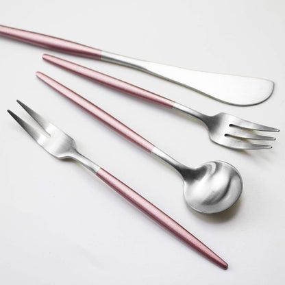 18/10 Stainless Steel Butter Knife, Set of 6, Butter Spreader,Serve Your Butter, Breakfast Spreads,Cheese and Condiments. Dishwasher Safe (Pink silver)