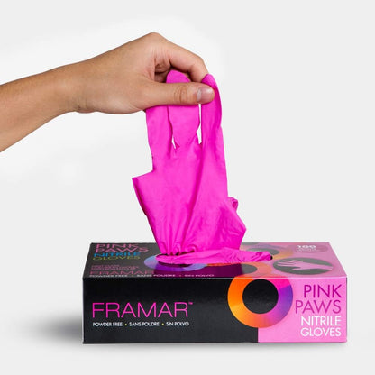Pink Gloves Disposable Latex Free, Pink Nitrile Gloves Medium, Salon