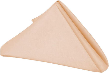 Peach Cloth Napkins Set of 12-20x20 Inch Dinner Napkins Washable Polyester Fabric Cloth for Hotel, Restaurant, Wedding and Party