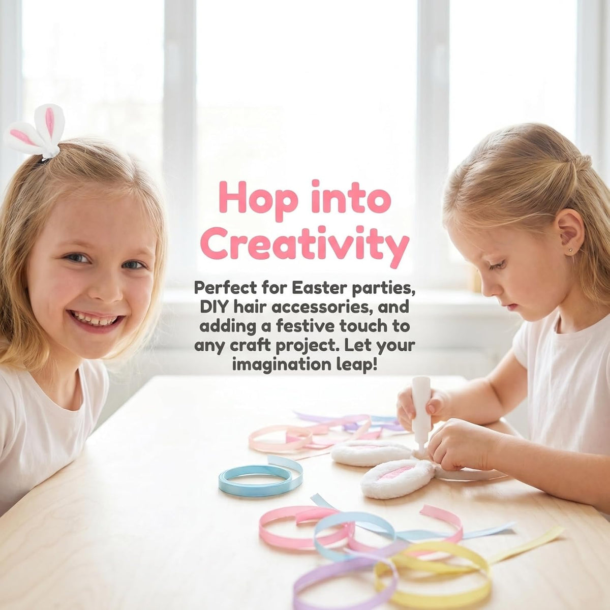 20Pcs DIY Hair Pins Easter Rabbit Ears Clips Decor
