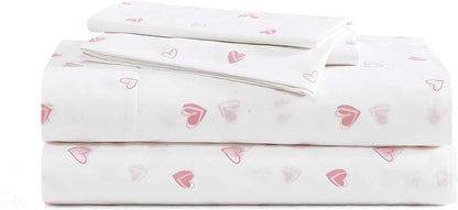 Twin Sheet Set with Fitted Sheet & Pillowcases, Cotton