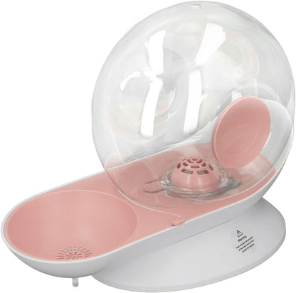 Pet Water Dispenser Snail Shape Automatic Transparent 2.8L Large Capacity Drinking Fountain for Dogs Cats (Pink)