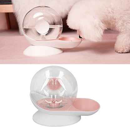 Pet Water Dispenser Snail Shape Automatic Transparent 2.8L Large Capacity Drinking Fountain for Dogs Cats (Pink)