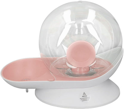 Pet Water Dispenser Snail Shape Automatic Transparent 2.8L Large Capacity Drinking Fountain for Dogs Cats (Pink)