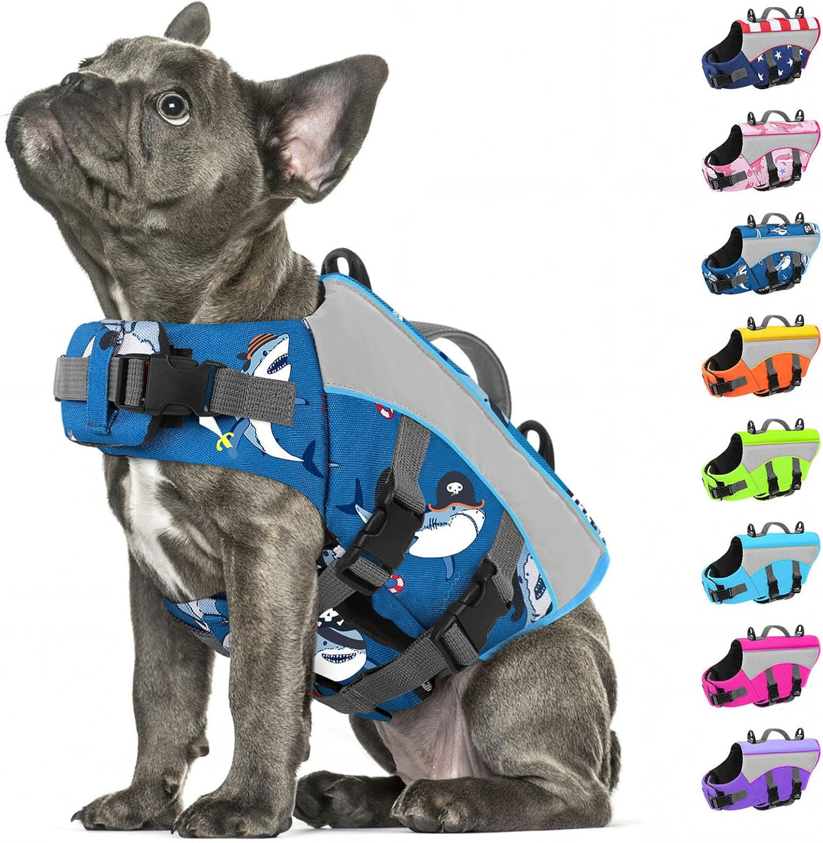 Dog Life Jacket, High Flotation Small Dog Life Vest for Swimming