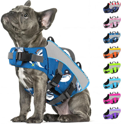 Dog Life Jacket, High Flotation Small Dog Life Vest for Swimming