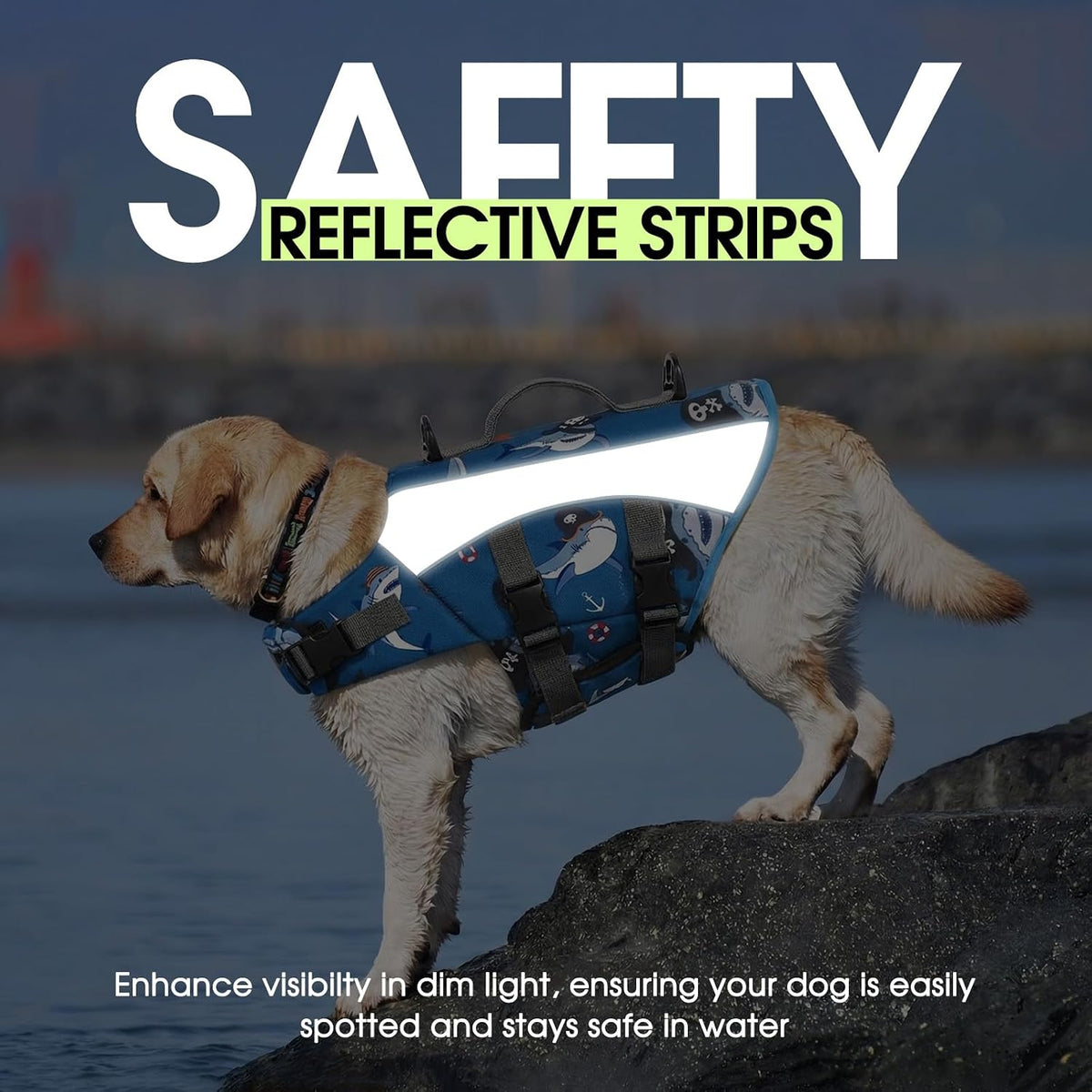 Dog Life Jacket, High Flotation Small Dog Life Vest for Swimming