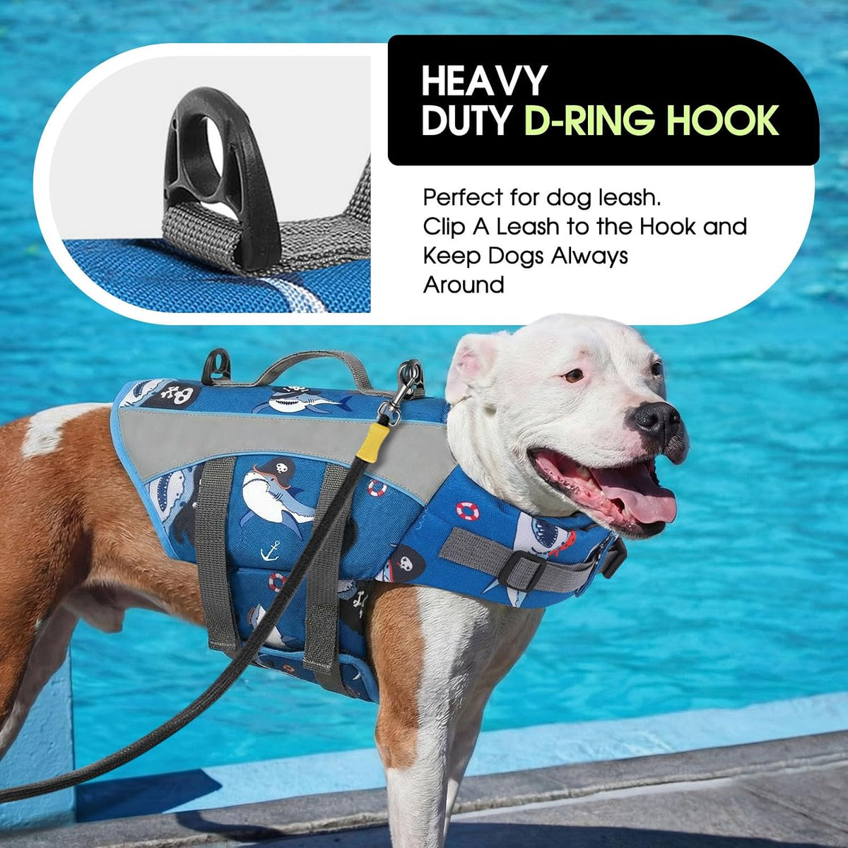 Dog Life Jacket, High Flotation Small Dog Life Vest for Swimming